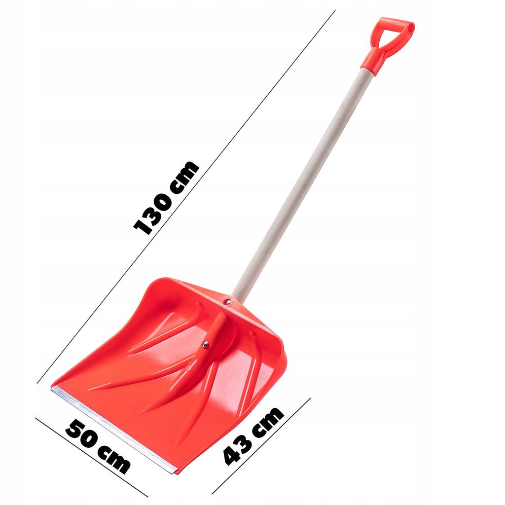 KADAX Łopata Do Śniegu Duża szufla Solidna Drewniany Trzon Łopaty 130cm
