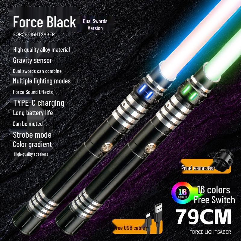 Металлический световой меч Star Wars Cross Два в одном: Цветные, Светящиеся, Вибрационные функции для студентов