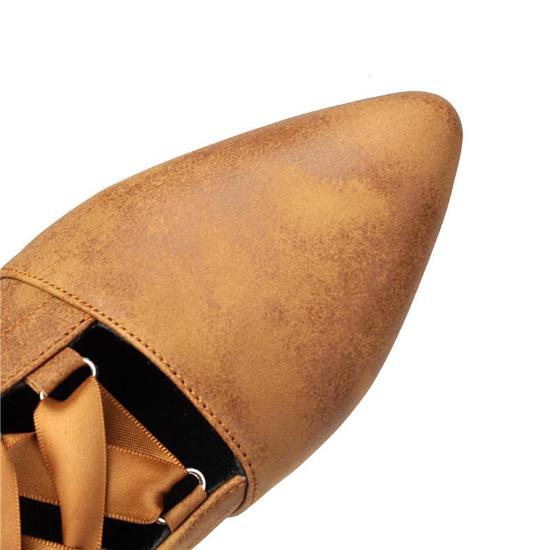 Women's High-heeled Short Boots, Sexy European and American Style, Pointed Thin Heel Large Size Single Boots