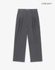 WORK ON BODY OFF [Summer/All Seasons] Urban Semi-Wide Three-Tuck Slacks [Gray]