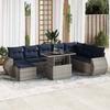 VidaXL 9-piece Garden Sofa Set and Cushions Rattan Acacia 3326692