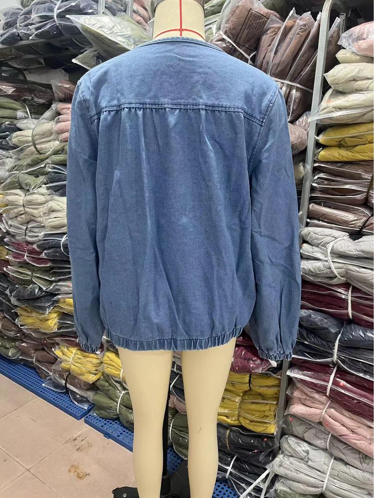 Женский европейский и американский пэчворк джинсовый кардиган - Коллекция Весна/Осень 2025