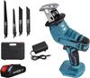 Rechargeable Reciprocating Saw Electric Saw Reciprocating Saw 21V Equipped with 2 Stroke Length Strong One Hand Lightweight Electric Saw 4 Replacement