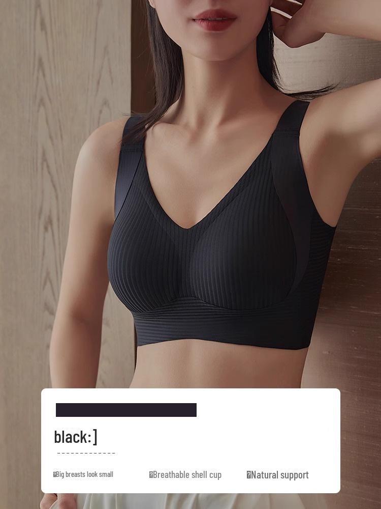 "Seamless Adjustable Full Cup Bra for Large-Busted Women, Anti-Sagging, Side Support, Thin Design"
