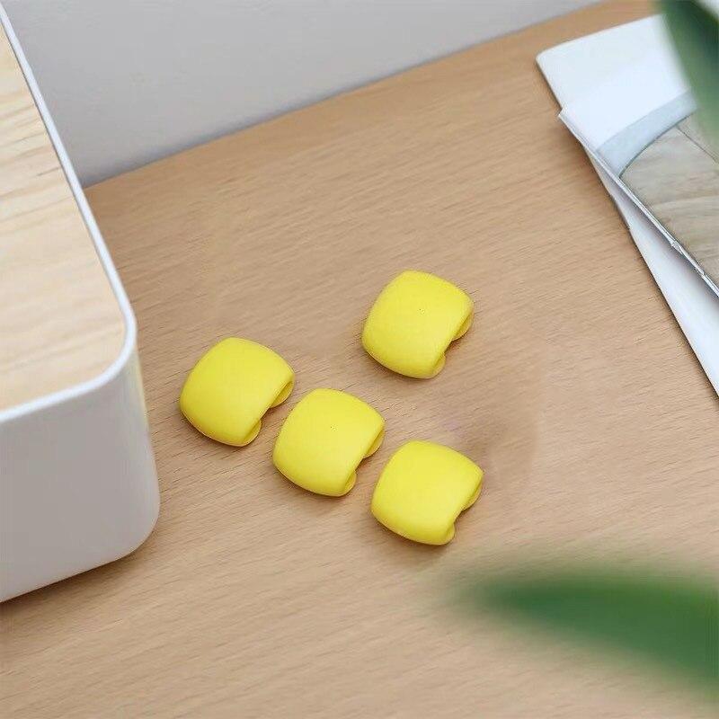 4Pcs Cable Organizer Buckles USB Cable Earphone Cable Organizer Holder Buckle Portable Tiny Office Accessories Cable Organizer