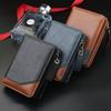 New Men's PU Leather Short Wallet With Zipper Coin Pocket Vintage Big Capacity Male Short Money Purse Card Holder