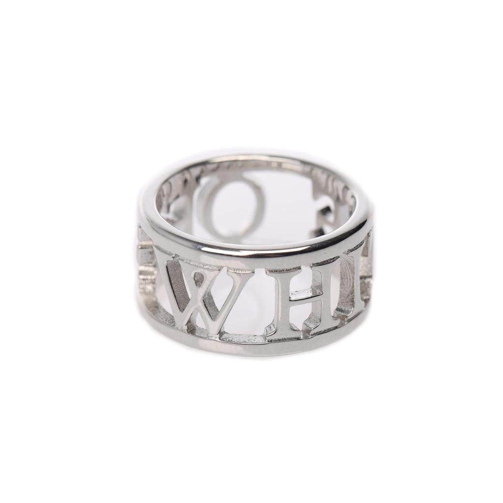 Off White Unisex Adult Logo Lettering Ring