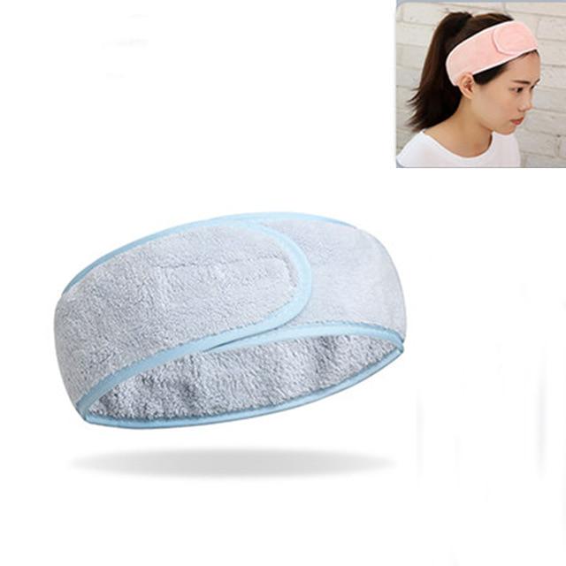 Women Bath Shower Cosmetic Hair Bands Wrap Adjustable Face Washing Makeup Headband Turban Soft Towel