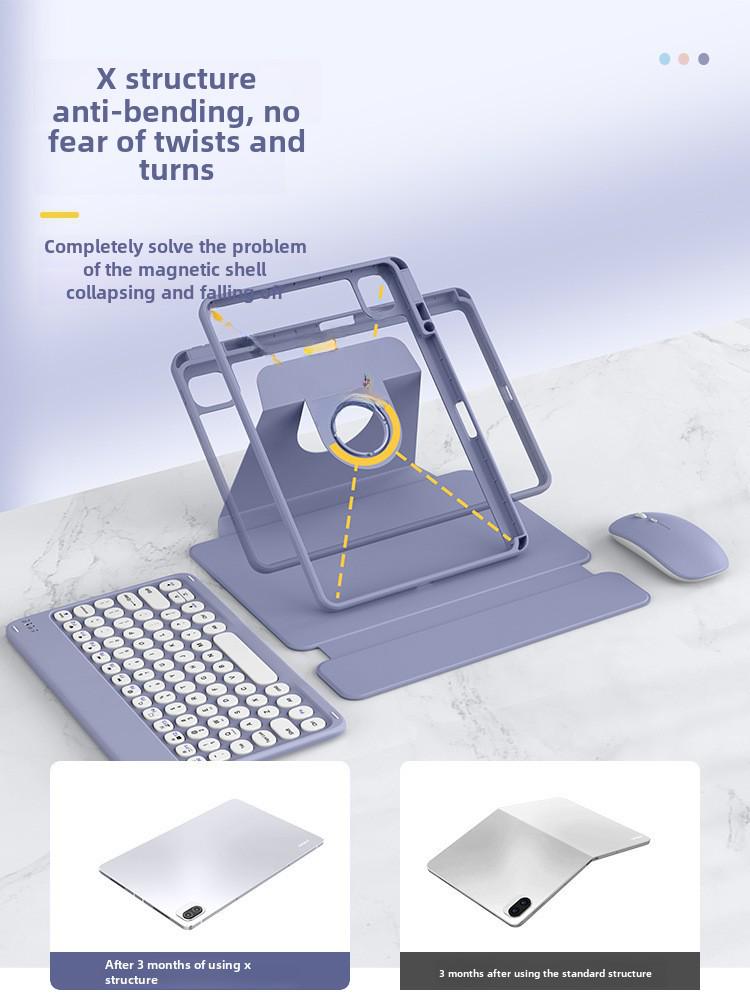 IPad 2019/20 (10,2 дюйма) Вращающийся чехол-клавиатура с гнездом для ручки