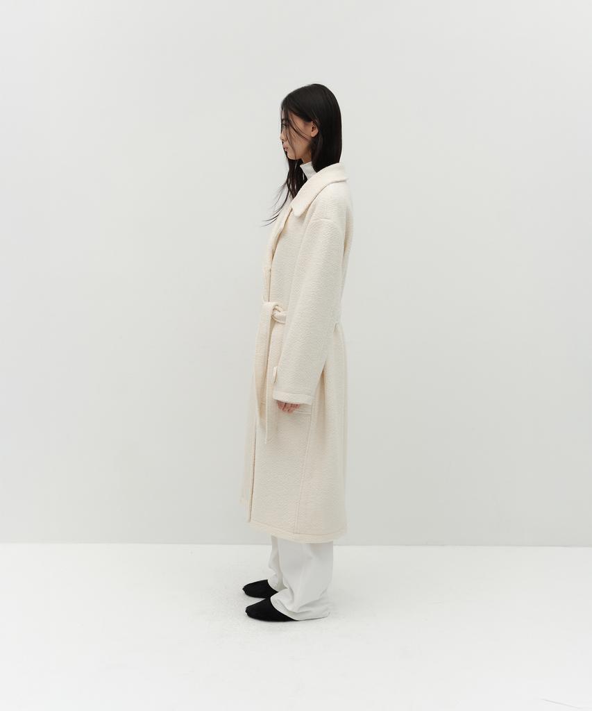 Low Tide Wool Boucle Coat [Ivory]