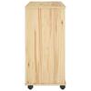 Mobile Cabinet with Wheels Brown 63.5 x 39 x 79 cm Solid Pine Wood
