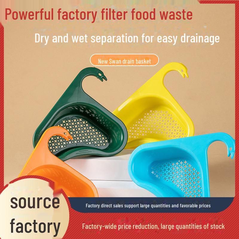 Swan Punch-Free Multi-Function Kitchen Sink Basket for Fruits & Veggies