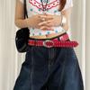 Vintage Leather Waist Belt Y2k Dress Jeans Belt Retro Women's Rivet Belt  Waist Accessories