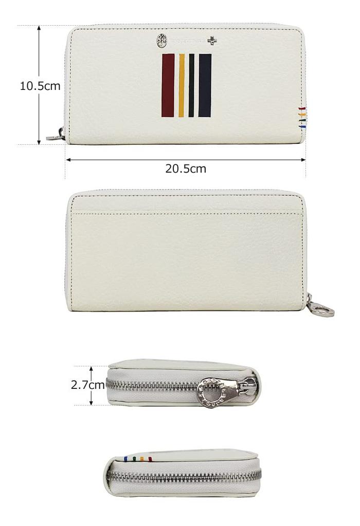 Round Zipper Long Wallet with Coin Purse Quattro 058626 Black [Castelbajac]