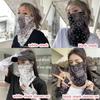 Thin Sleeves Face Cover Mask Anti-UV Mask Sleeves Set Scarf Sunscreen Face Mask  Women's