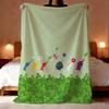 PIkMIn Cartoon Cute game Throw Lightweight 240g Flannel Blanket Soft Skin-friendly for Summer Cooling