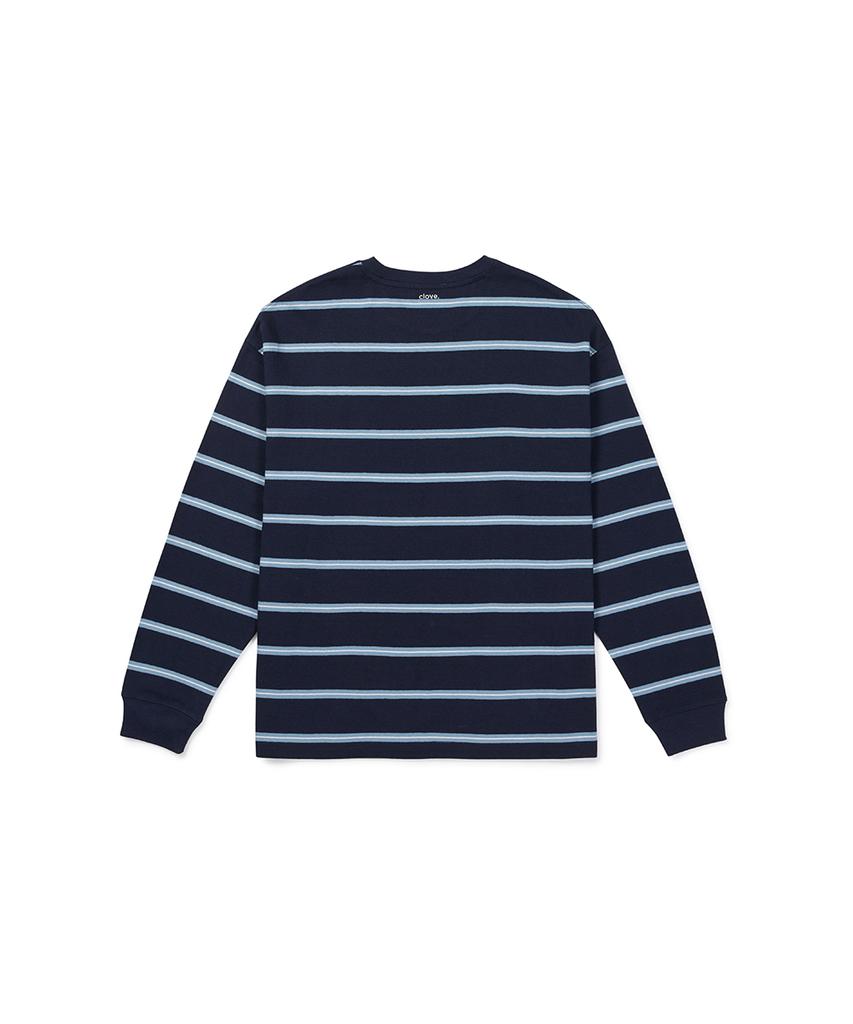 CLOVE [26Fw CLOVE] Полосатая футболка с длинным рукавом_Мужская (военно-морской флот)