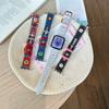 Denim Watch Band for Apple Watch Series 10 Ultra 9 8 7 SE 6 5 4 3 2 1 46mm 49mm 45mm 44mm 42mm Dopamine Flower Strap