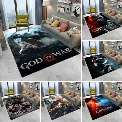 3D Ковер Игры God of War для дома, гостиной, спальни, под диван, придверный коврик, декор, ковер для детской игровой зоны, нескользящий, машинная стирка, напольный коврик