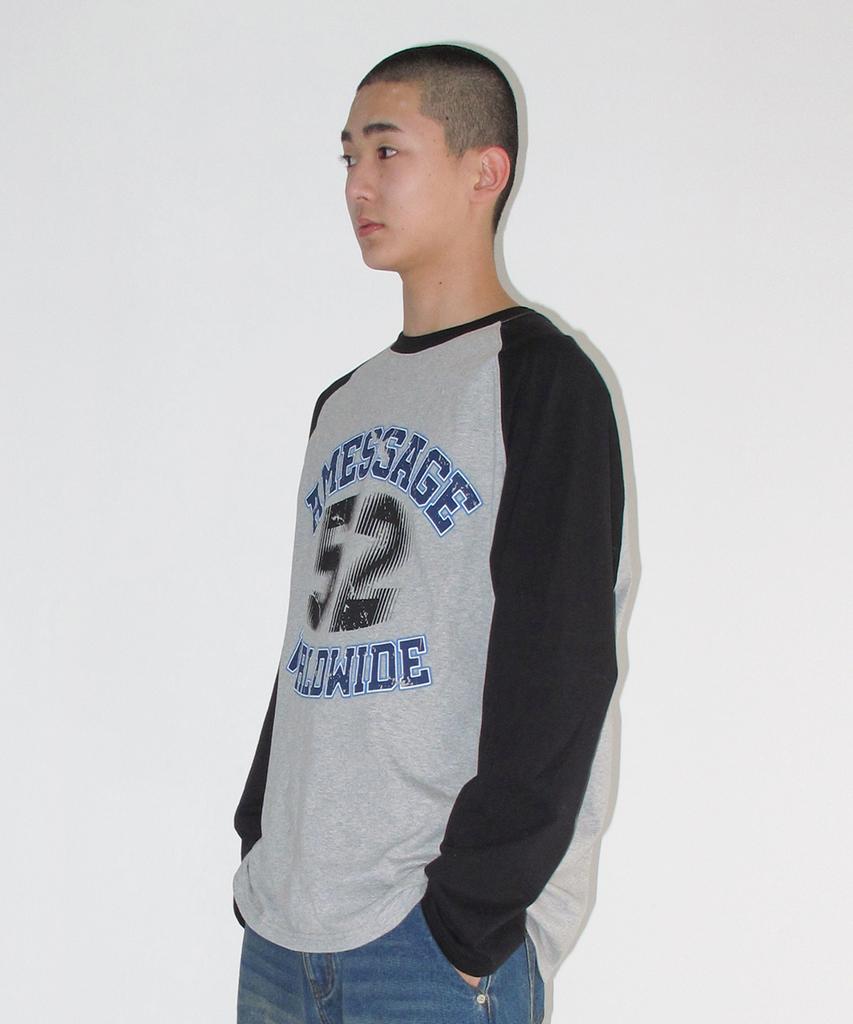 AMES-WORLDWIDE Vintage 52 Raglan Ls Tee Black