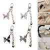Butterfly Heart Chain Charm Keychains Sweet Cute Pendant Hangings Ornament Keyring Backpack Decoration for Women Girls