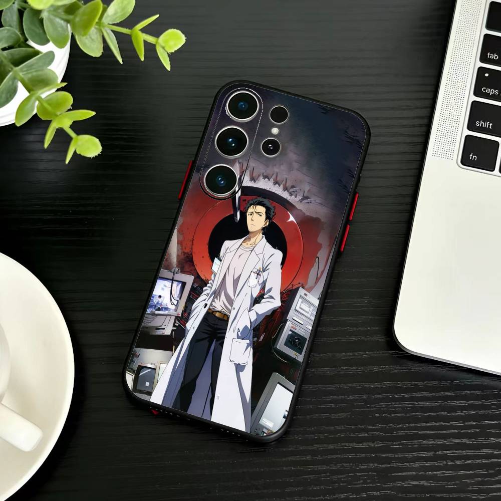 Чехол для телефона STEINS GATE F-Rintaro O-Okabe для Samsung S26,S25,S24,S23,S22,S21,S20,S30,Ultra,Plus,Fe,Note,5G Черный