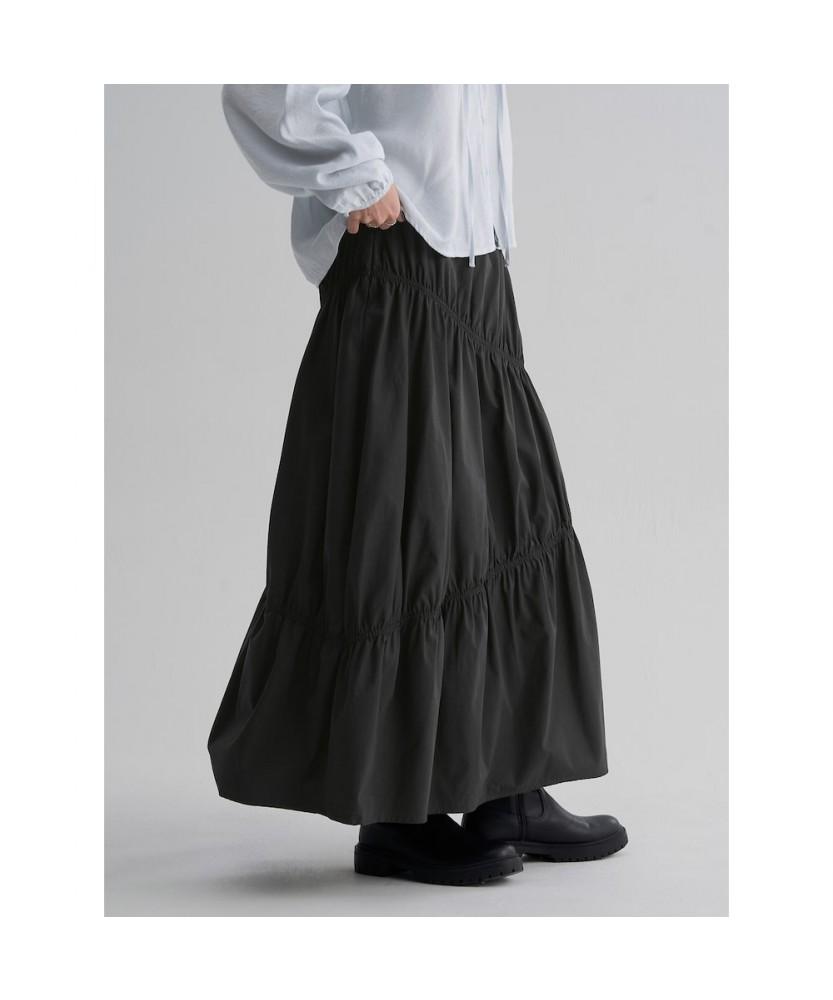 8SECONDS Shirred Long Skirt Black