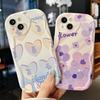 Cute Silicone Case for Xiaomi Redmi Note 13 12 11 Samsung A54 A24 A14 Oppo A78 A58 A38 Infinix Note 30 Pro Funda Flowers Hearts Cover Soft TPU Bumper