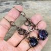 African Amethyst Rough Earring Electroformed Copper Earrings Handmade Jewelry Gemstone Earring Beautiful Electroformed Jewelry Gifts for Mom