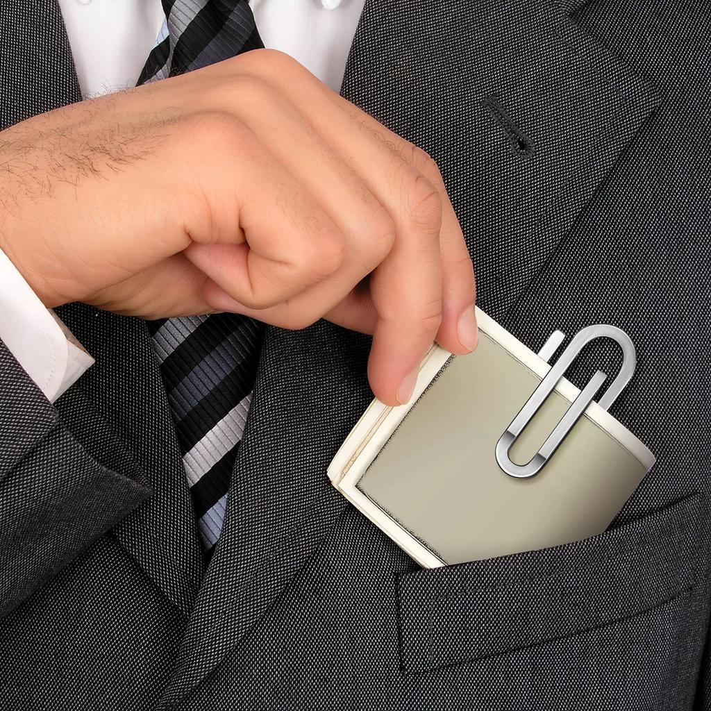 Скрепка для бумаги нержавеющая сталь кошелек зажим для банкнот зажим для кредитных карт жизнь практичный маленький подарок зажим для купюр маленький подарок