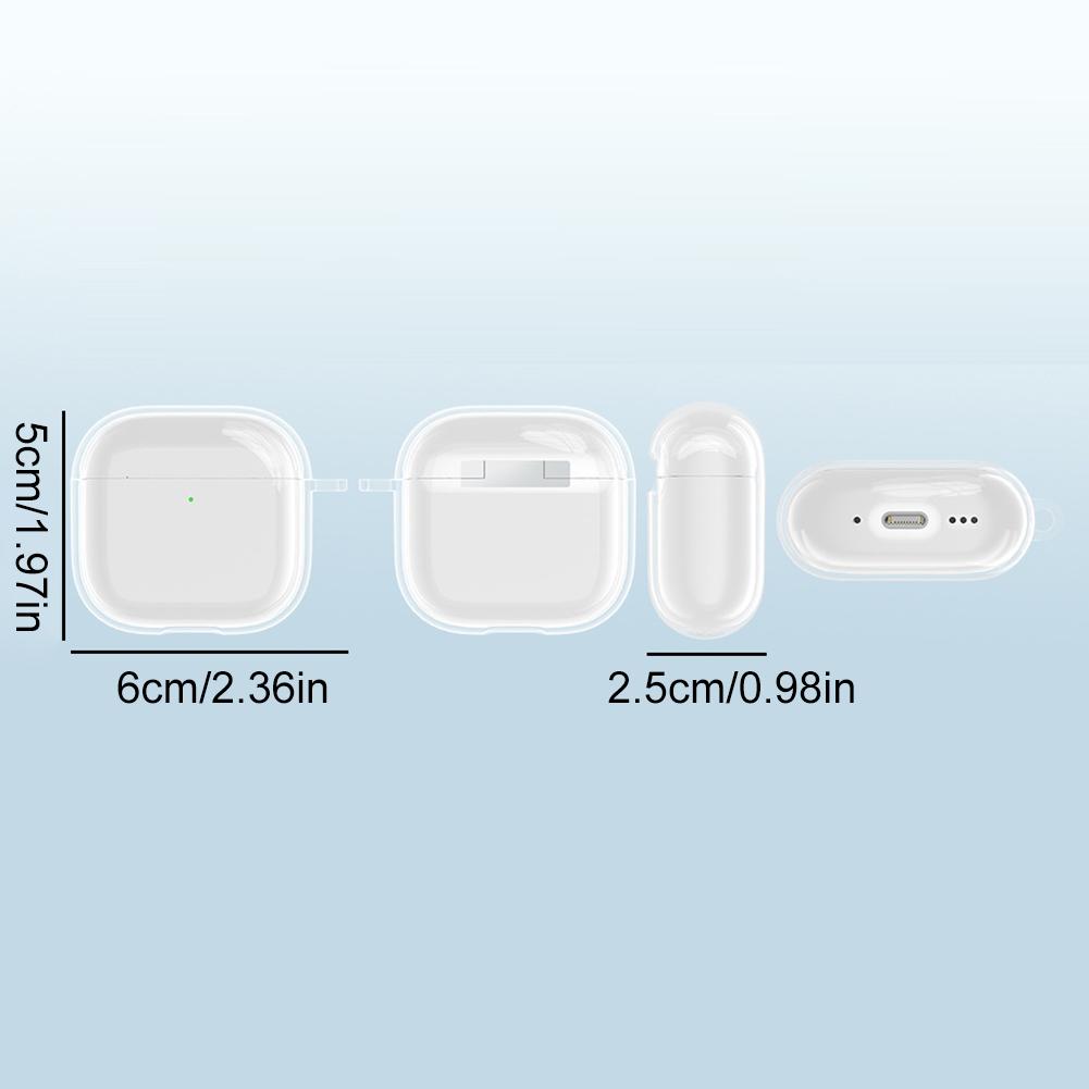 Прозрачный защитный чехол с карабином TPU Cover для Apple Airpods 4 (2024)