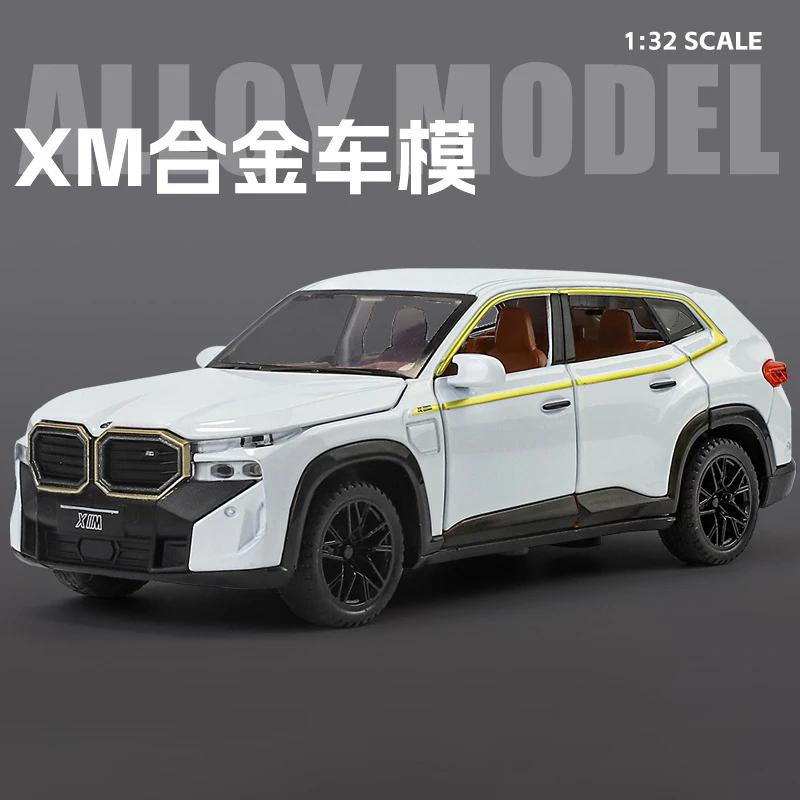 Новый 1:32 BMW XM SUV шестидверный имитация литой игрушечной машинки модель со звуком и светом инерционный механизм детская коллекция игрушек украшения подарок на день рождения мальчика