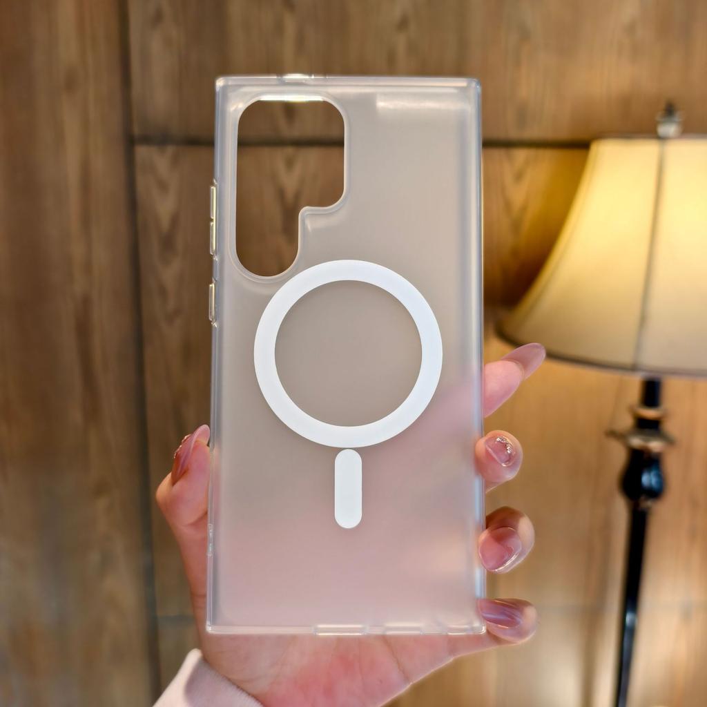 Применимо к чехлу для мобильного телефона Samsung s25ultra, магнитная присоска, s25edge, матовая поверхность, прозрачный чехол, s24, противоударный защитный чехол