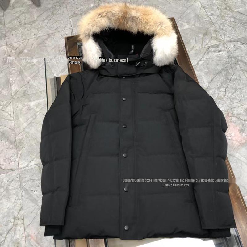 Пуховик Canada Goose - 29 стилей, Волк, Толстая унисекс парка средней длины 3808M