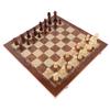 3 In 1 Wooden Chess Checkers Set Portable Chess Checkers Game Set with Wooden Folding Board for