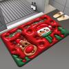 Christmas Diatom Mud Carpet Cartoon Entry Mat Christmas Decoration Dwarf Household Absorbent Non-Slip Mat