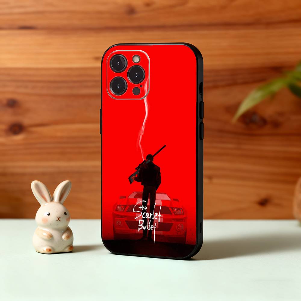 A-Akai S-Shuichi Чехол для телефона iPhone17,16,15,14,13,12Plus,Pro Max,XS,5G Мягкий силиконовый Черный чехол