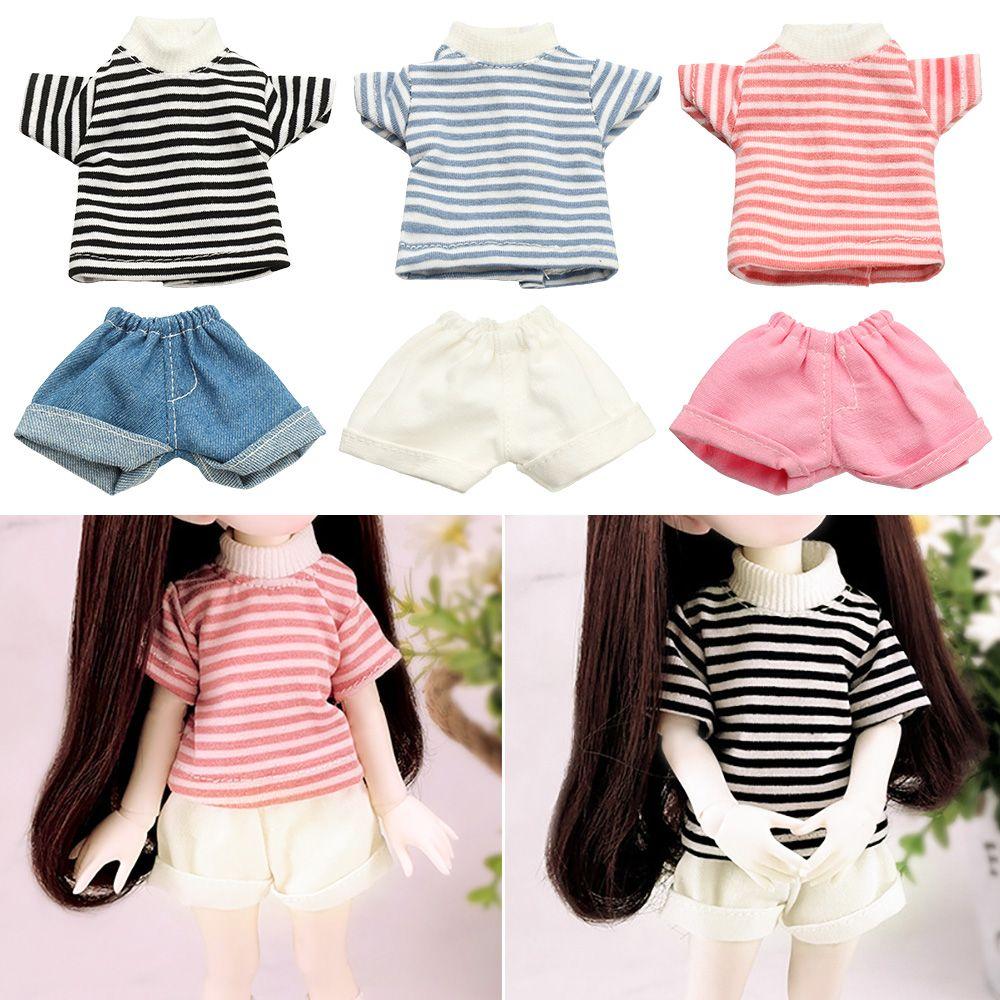 1/6 BJD Dolls Casual Wears T-shirt Doll Pants Shorts Doll Clothes Accessories Doll Jeans Trousers