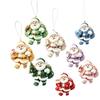 8/10/12pcs Santa Claus Christmas Tree Ornaments 2D Flat Xmas Decoration  Holiday Party