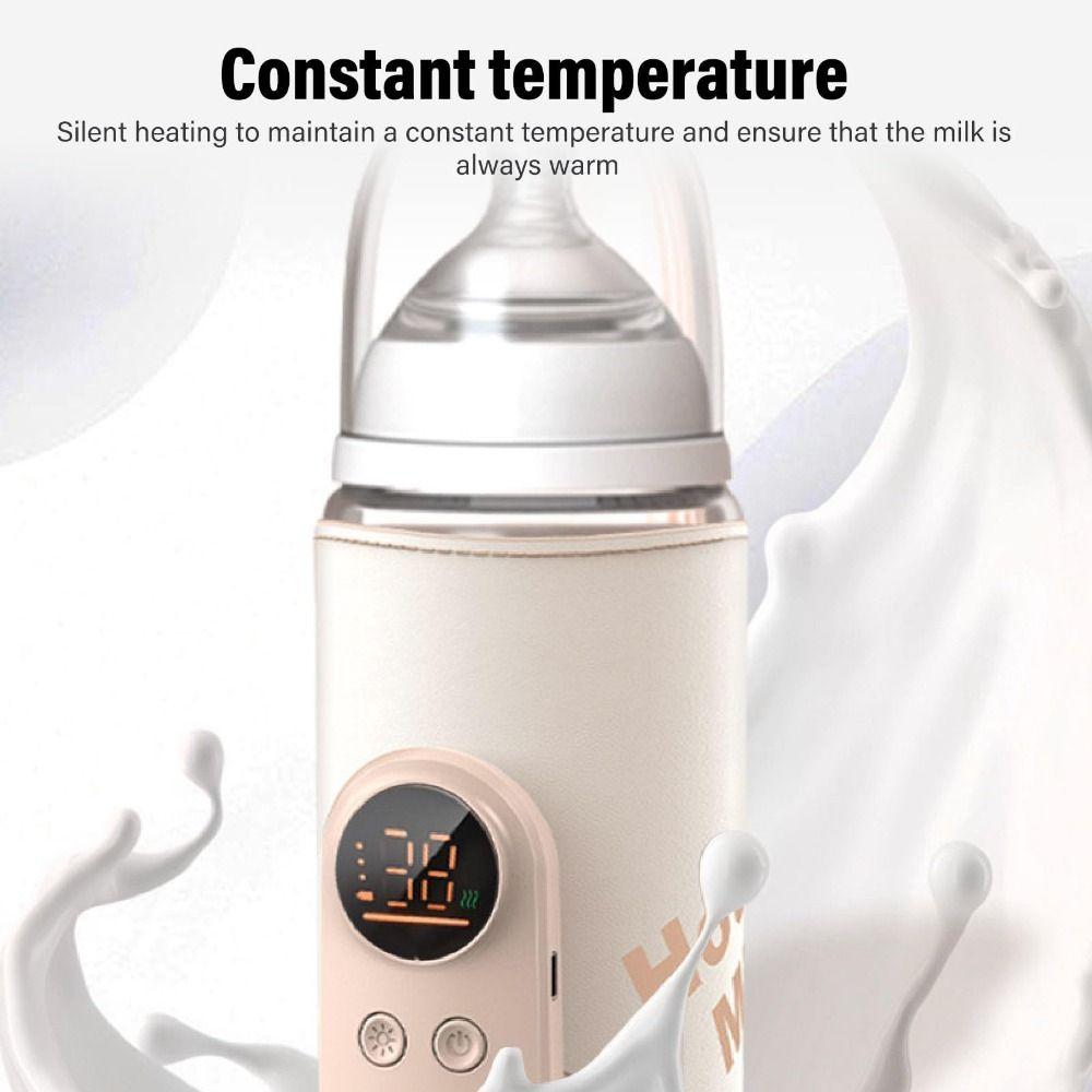 Constant Temperature Milk Warmer Wireless Nighttime Milk Warmer Bottle Insulation Cover  Car Mount