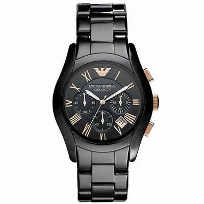 AR1410 Ceramica Chronograph мужские часы с черным циферблатом