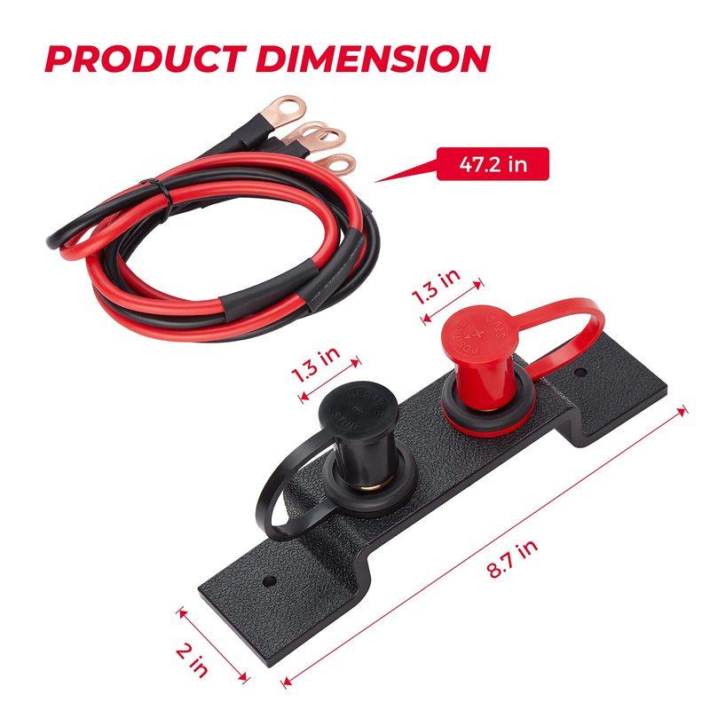 UTV Jumpstart Battery Terminal Relocation Kit For Can-am Maverick X3 Compatible with Polaris RZR 800 900 1000 XP For CF-moto
