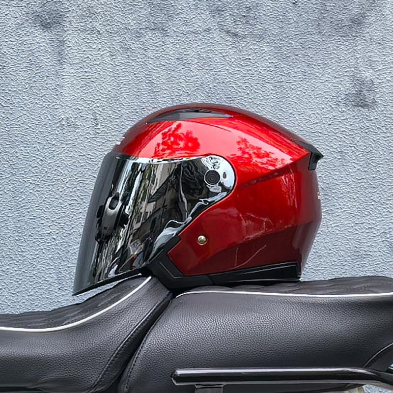 Шлем мотоциклетный открытый capacete para motocicleta cascos para moto гоночный мотоциклетный винтажный шлем с двойным визором JK-512