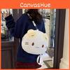 Plush Cat Cartoon Bags Backpack Kid Students Large Capacity Straps Arcshaped