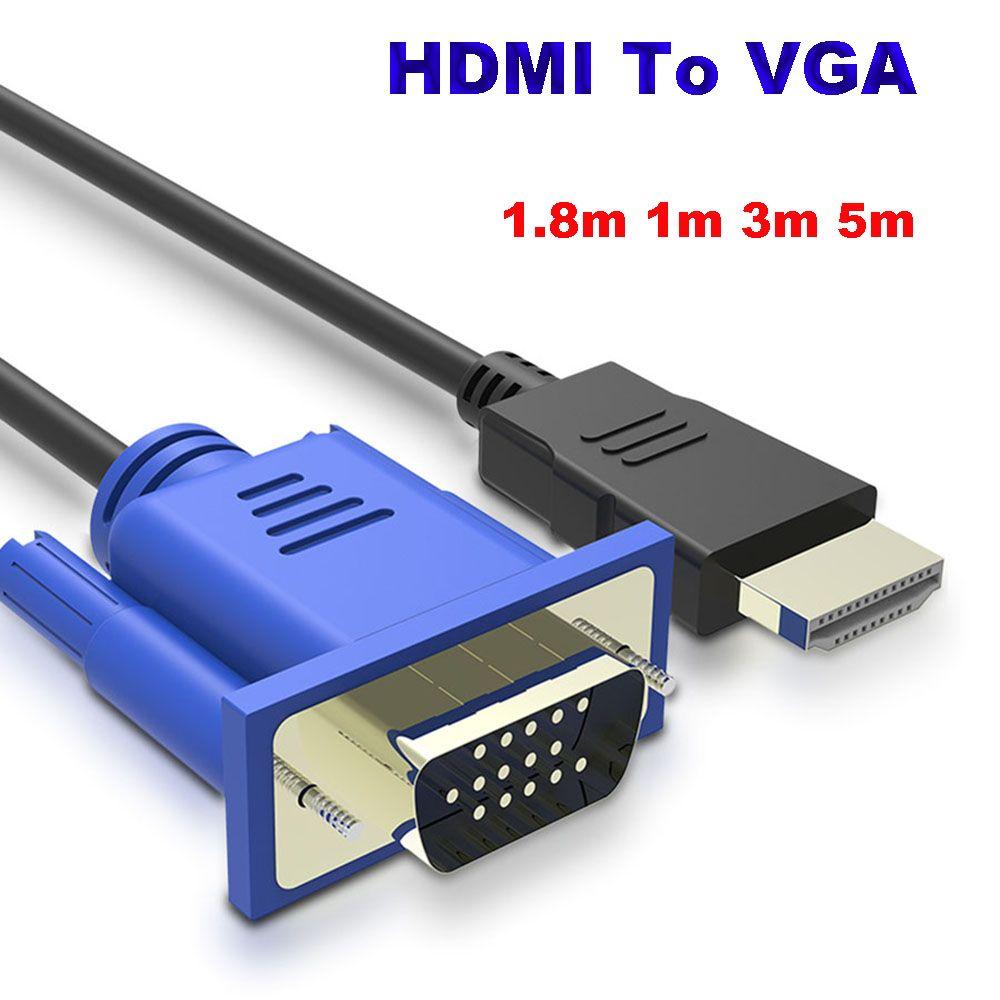 Gold-plated Connector Projector For HD Player HDTV HD 1080P Converter HDMI To VGA Adapter Cable