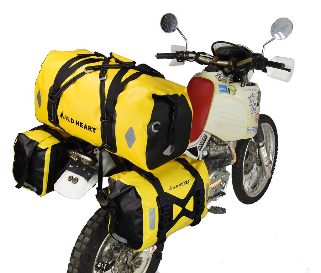 WILD HEART Waterproof Motorcycle 50 L Tank Motor Side One Yellow Saddlebag, Bag, Bag, Size,