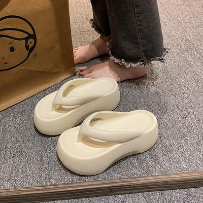 Женские шлепанцы Повседневный корейский стиль Босоножки на платформе Удобная нескользящая женская пляжная обувь ЭВА Мягкая подошва Женские тапочки