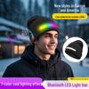 Светодиодная шапка-бини с Bluetooth-наушниками - 7 цветов, теплая вязаная шапка для ночных пробежек с возможностью зарядки