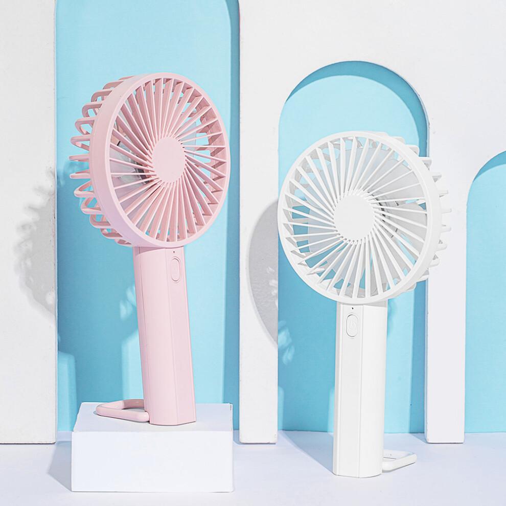 (Baby Blue) F35 Powerful Handheld Fan 1200mAh 3 Speed Desk Fan with Hanging Hole Rechargeable Cooling Fan