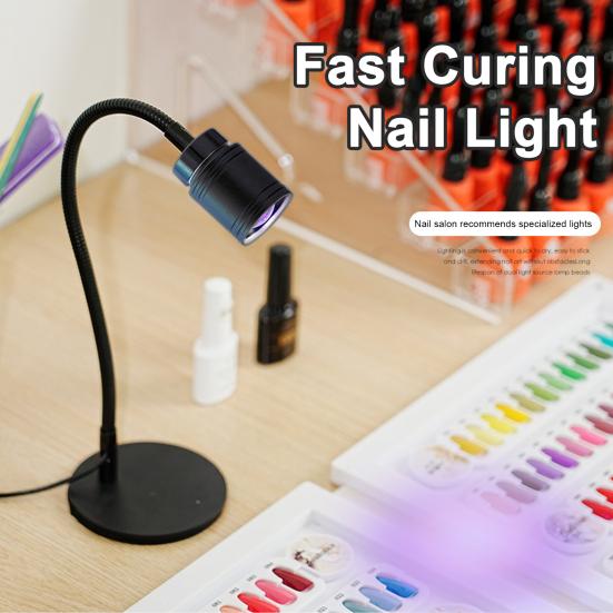 УФ LED Лампа для ногтей с ножным переключателем, питание от USB, гибкая шея, свет для сушки гель-лака, сушилка для маникюра с прочной основой